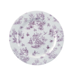 Assiettes plates Churchill Vintage Cranberry Toile Print 305mm (Lot de 6)
