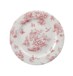 Assiettes plates Churchill Vintage Cranberry Toile Print 210mm (Lot de 6)