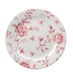 Assiettes plates Churchill Vintage Cranberry Rose Print 170mm (Lot de 6)