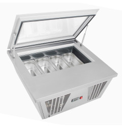 Congélateur à glace de comptoir Polar Série G 4 bacs Napoli