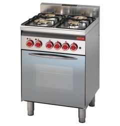 Fourneau 4 feux gaz sur four électrique à convection, gril électrique et porte vitrée Gastro M 60/60CFGE