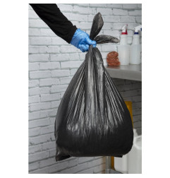 Grands sacs poubelle noirs utilisation courante Jantex 80L (lot de 10)