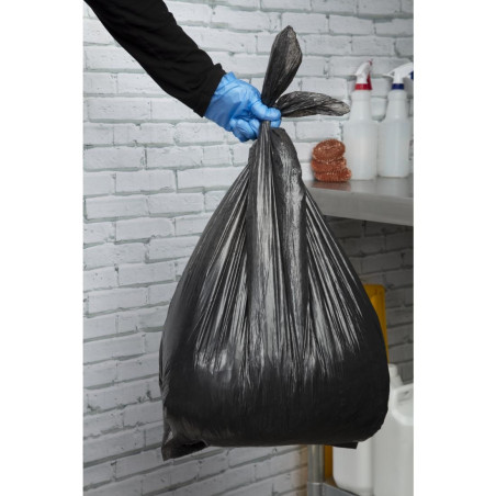 Grands sacs poubelle noirs utilisation courante Jantex 80L (lot de 10)