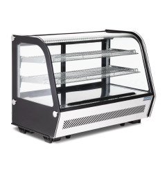 Vitrine de comptoir réfrigérée économe en énergie Polar Série G noire 160L