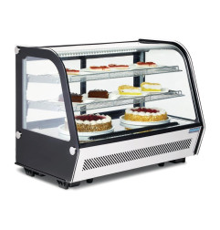 Vitrine de comptoir réfrigérée économe en énergie Polar Série G noire 160L