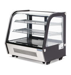 Vitrine de comptoir réfrigérée économe en énergie Polar Série G noire 120L