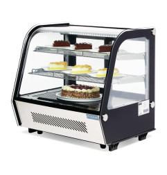 Vitrine de comptoir réfrigérée économe en énergie Polar Série G noire 120L