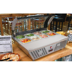 Comptoir de préparation positif économe en énergie Polar Série G 4 x GN 1/3