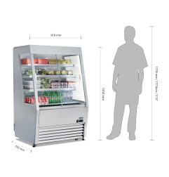 Vitrine réfrigérée libre-service économe en énergie Polar série G 390L