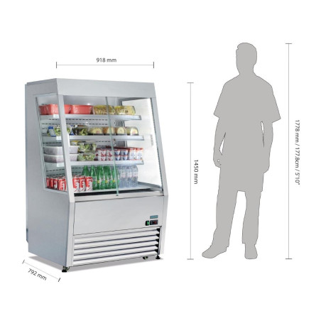 Vitrine réfrigérée libre-service économe en énergie Polar série G 390L