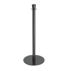 Poteaux d'accueil base plate Bolero noirs (lot de 2)