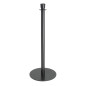 Poteaux d'accueil base plate Bolero noirs (lot de 2)