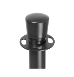 Poteaux d'accueil base plate Bolero noirs (lot de 2)
