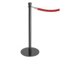 Poteaux d'accueil base plate Bolero noirs (lot de 2)