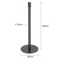 Poteaux d'accueil base plate Bolero noirs (lot de 2)