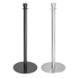 Poteaux d'accueil base plate Bolero noirs (lot de 2)