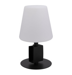 Lampe de table noire LED sans fil Securit Michelle avec 3 étiquettes ardoises amovibles 