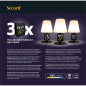 Lampe de table noire LED sans fil Securit Michelle avec 3 étiquettes ardoises amovibles 