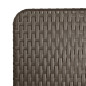 Table pliante rectangulaire en rotin PE Bolero marron 