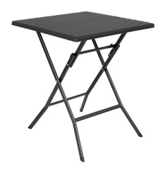 Table pliante carrée Bolero noire 620mm