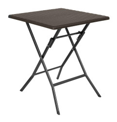 Table pliante carrée marron Bolero 620mm