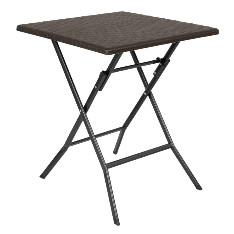 Table pliante carrée marron Bolero 620mm