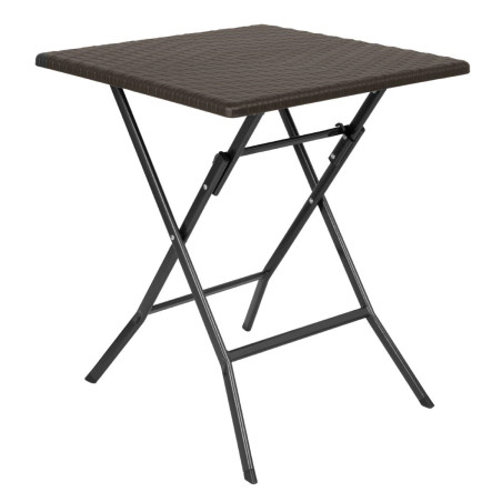 Table pliante carrée marron Bolero 620mm
