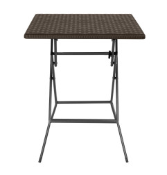 Table pliante carrée marron Bolero 620mm