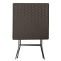 Table pliante carrée marron Bolero 620mm