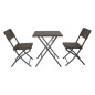 Table pliante carrée marron Bolero 620mm