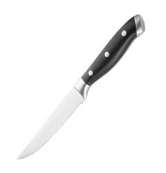 Couteaux à steak rivetés Olympia Premium avec manches en ABS noir (lot de 6)