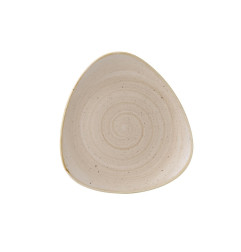Assiettes triangulaires Churchill Stonecast Nutmeg Cream 229mm (Lot de 12)