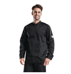 Veste de cuisine mixte Chaud Devant Monza manches longues noire L