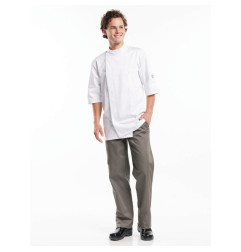 Veste de cuisine manches courtes Chaud Devant Bacio blanche M