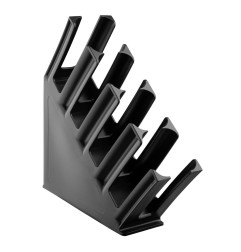 Porte-gobelets en  polypropylene noir Kristallon Olympia 4 emplacements