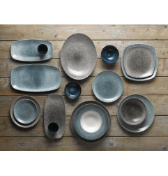 Assiettes rondes Churchill Studio Prints Raku Quartz Black 288mm (Lot de 12)