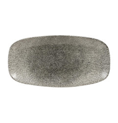 Assiettes oblongues Churchill Studio Prints Raku Quartz Black 298mm (Lot de 12)
