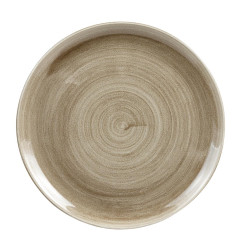Assiettes rondes Churchill Stonecast Patina Antique Taupe 324mm (Lot de 6)