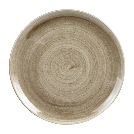 Assiettes rondes Churchill Stonecast Patina Antique Taupe 324mm (Lot de 6)