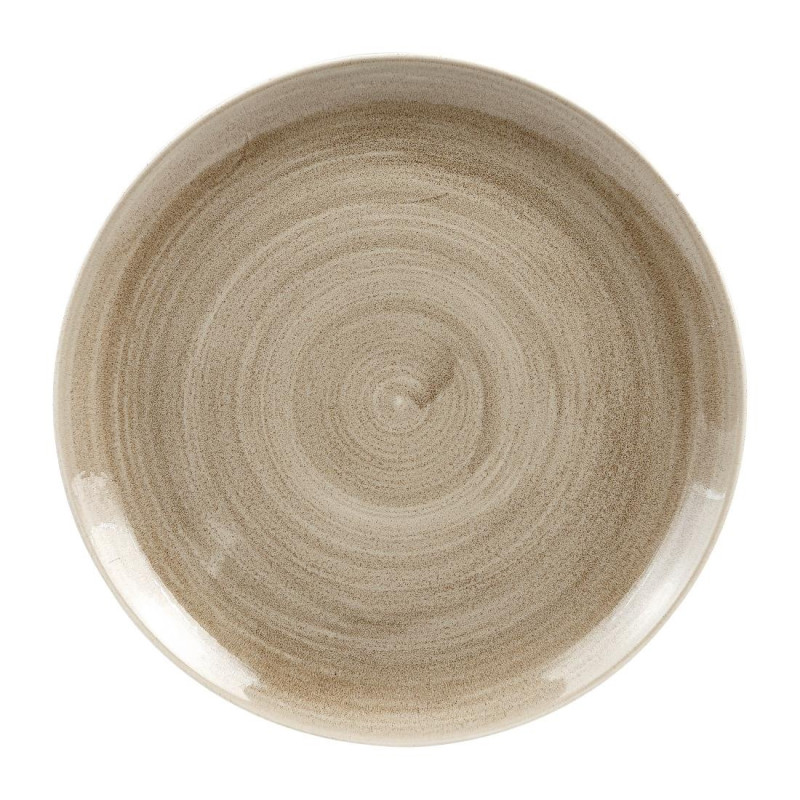 Assiettes rondes Churchill Stonecast Patina Antique Taupe 288mm (Lot de 10)