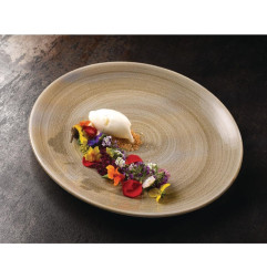 Assiettes rondes Churchill Stonecast Patina Antique Taupe 288mm (Lot de 10)