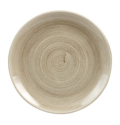 Assiettes rondes Churchill Stonecast Patina Antique Taupe 260mm (Lot de 9)
