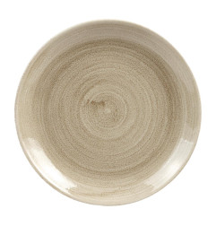 Assiettes rondes Churchill Stonecast Patina Antique Taupe 217mm (Lot de 12)