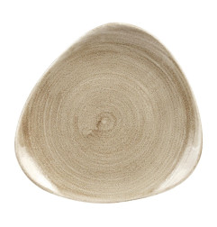 Assiettes triangulaires Churchill Stonecast Patina Antique Taupe 190mm (Lot de 12)
