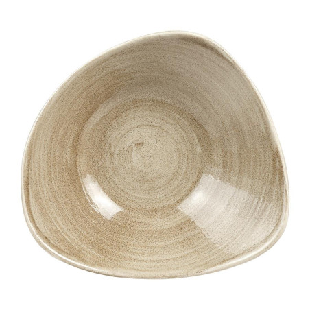 Bols triangulaires Churchill Stonecast Patina Antique Taupe 235mm (Lot de 12)