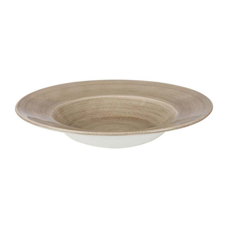Bols à bord large Churchill Stonecast Patina Antique Taupe 280mm (Lot de 12)