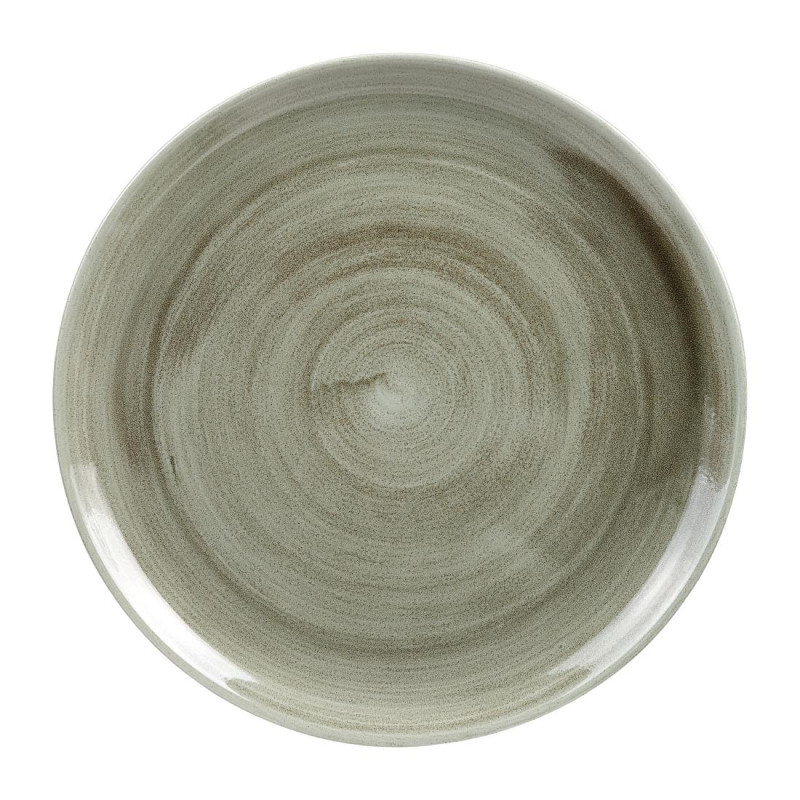 Assiettes rondes Churchill Stonecast Patina Antique Green 288mm (Lot de 12)