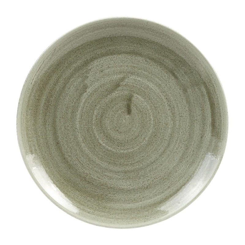 Assiettes rondes Churchill Stonecast Patina Antique Green 217mm (Lot de 12)