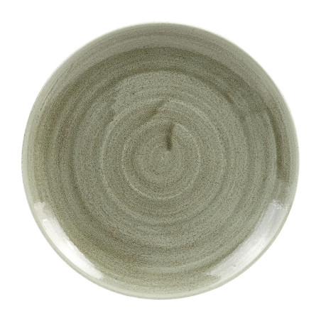 Assiettes rondes Churchill Stonecast Patina Antique Green 217mm (Lot de 12)