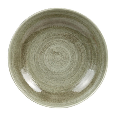Assiettes coupes rondes Churchill Stonecast Patina Antique Green 248mm (Lot de 12)